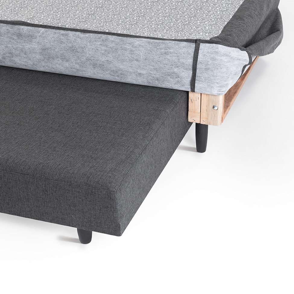 Base para Cama Box Solteiro King Doppio Letto Mescla Chumbo
