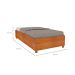 Base para Cama Box Solteiro Mônaco (35x94x193cm) Cinamomo