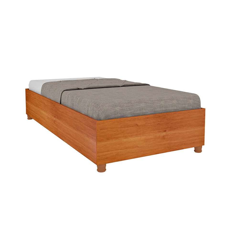 Base para Cama Box Solteiro Mônaco (35x94x193cm) Cinamomo