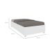 Base para Cama Box Solteiro Mônaco Neve