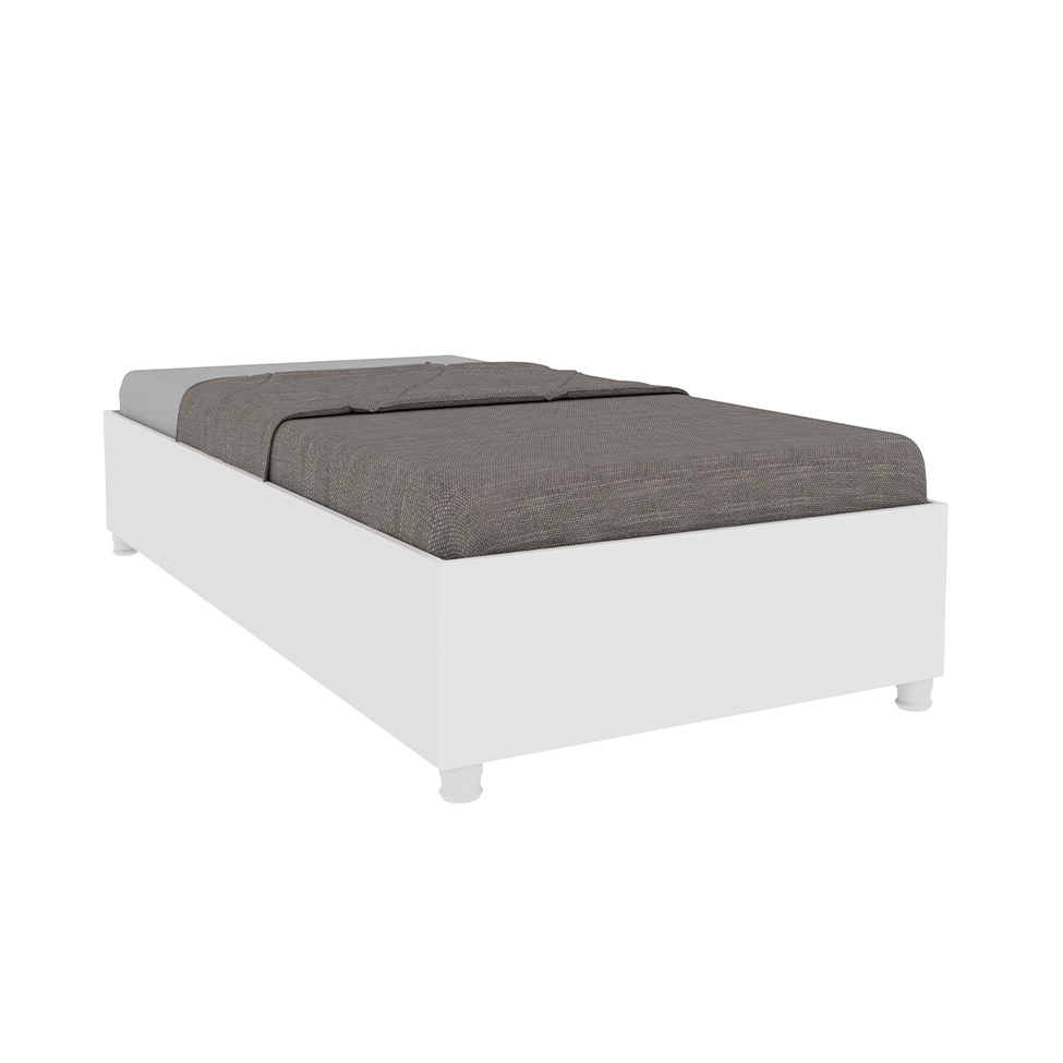 Base para Cama Box Solteiro Mônaco Neve