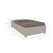 Base para Cama Box Solteiro Mônaco Off White
