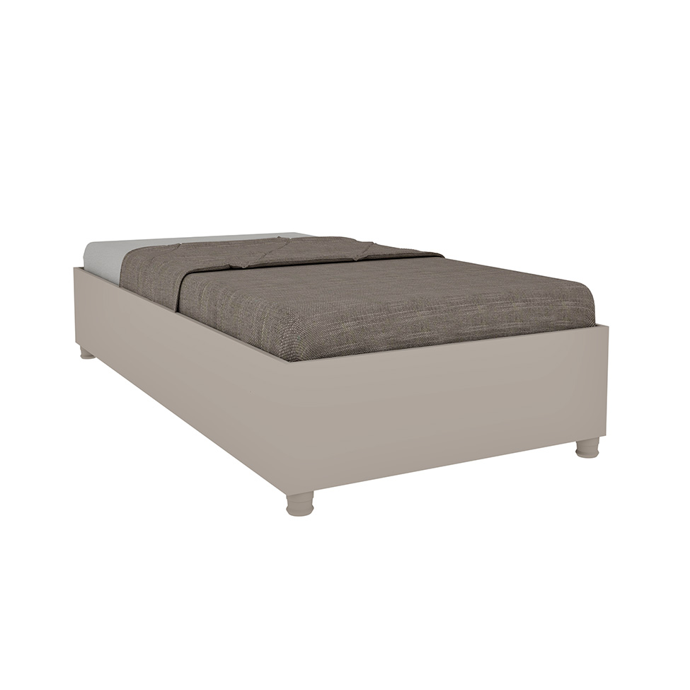 Base para Cama Box Solteiro Mônaco Off White