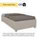 Base para Cama Box Solteiro Mônaco Off White