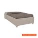 Base para Cama Box Solteiro Mônaco Off White com Mesa de Cabeceira Veronna 3 GV Neve