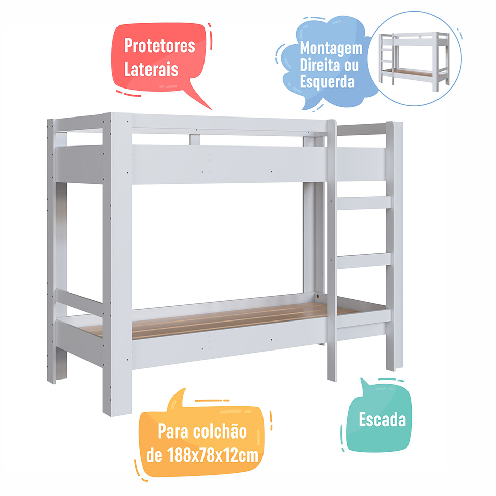Beliche Infantil Slim Branca