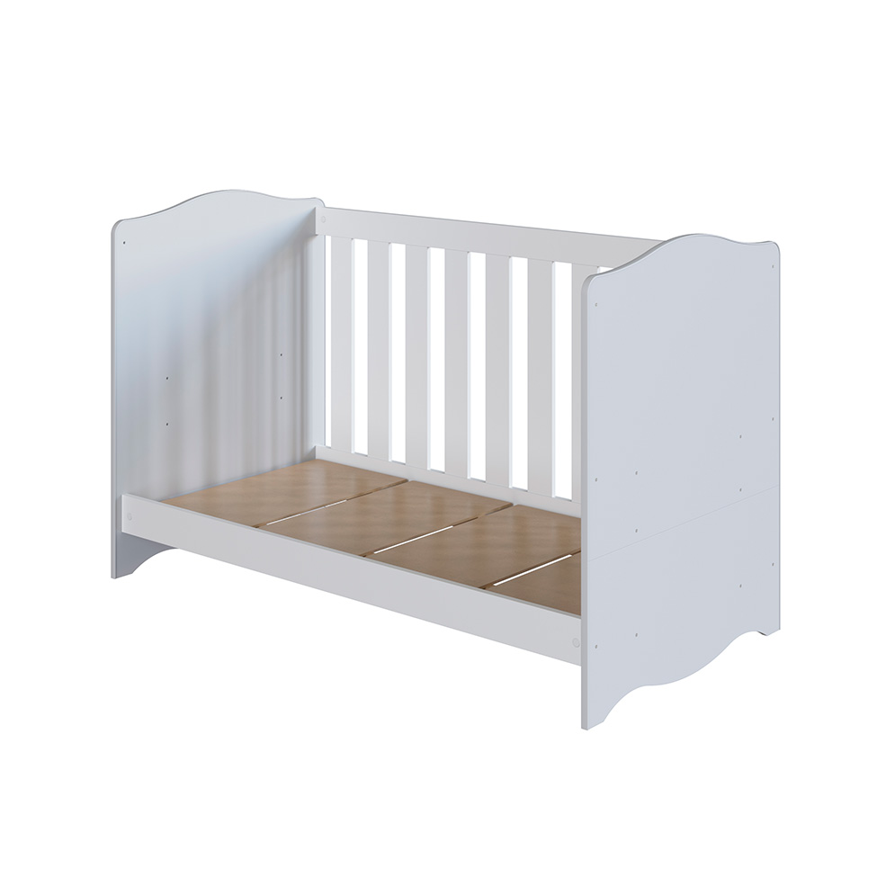 Berço 3 em 1 com Colchão Espuma D18 (10x60x130) Encanto Branco