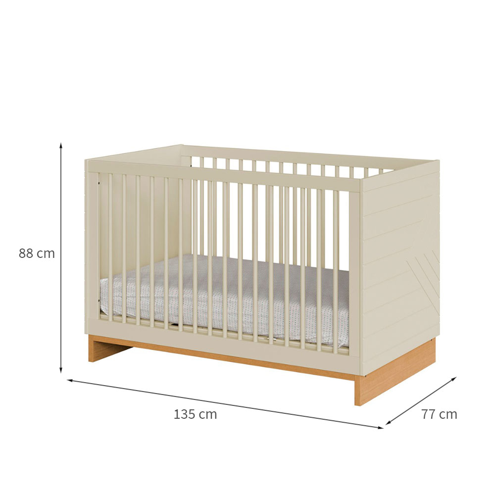 Berço Minicama Cubo Areia e Plátano