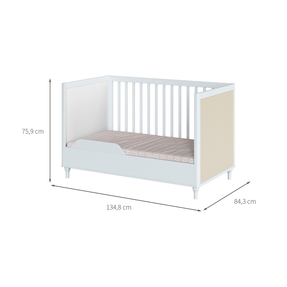 Berço Minicama com Tela Fofura Branco