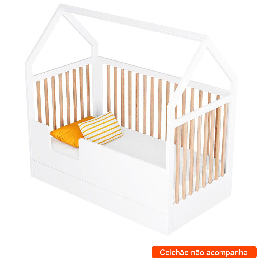 Berço Montessoriano Minicama Wood Branco