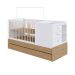 Berço Multifuncional com Cama Auxiliar Cristal 3 GV Aveiro e Branco