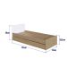 Berço Multifuncional com Cama Auxiliar Cristal 3 GV Aveiro e Branco