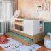Berço Multifuncional com Cama Auxiliar Cristal 3 GV Aveiro e Branco