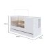 Berço Multifuncional com Cama Auxiliar Cristal 3 GV Branco