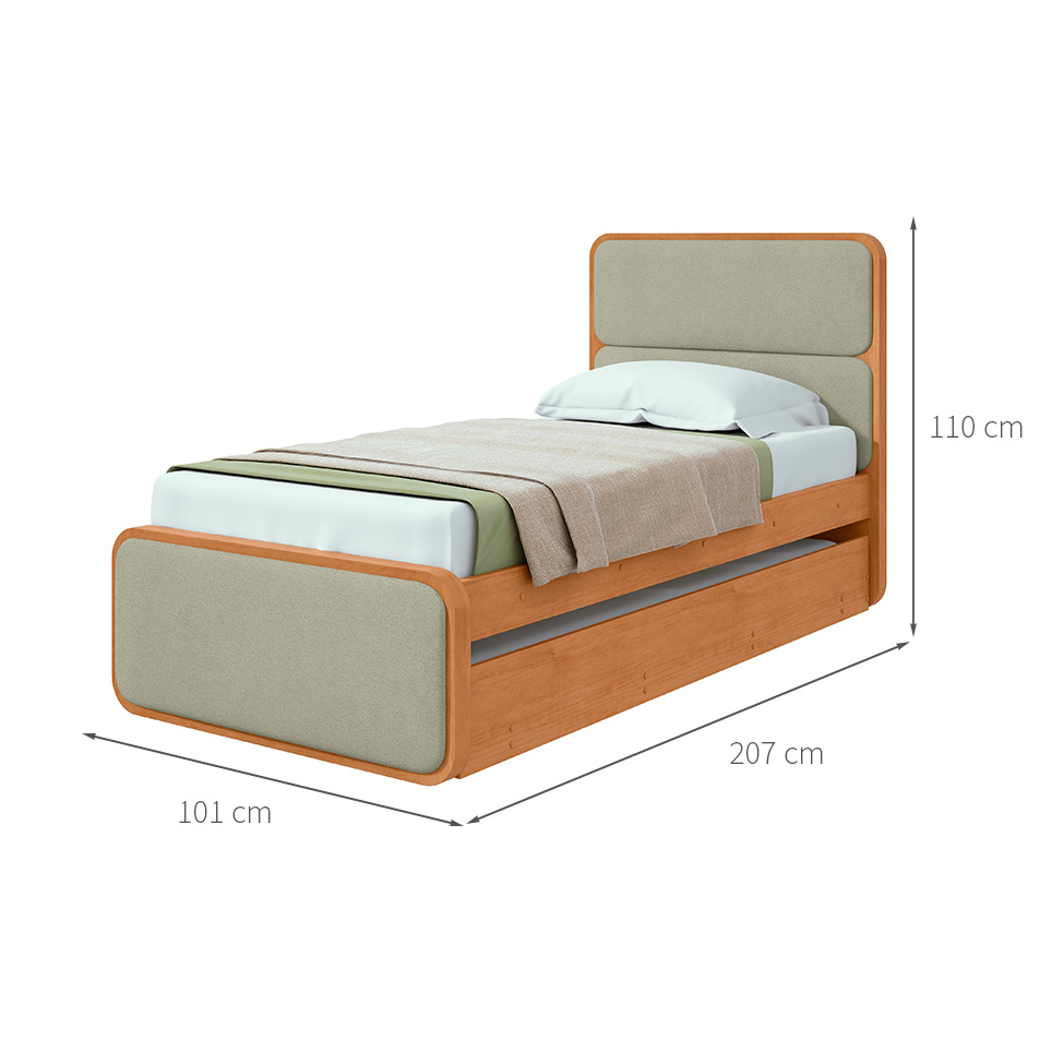 Bicama Loop Bouclé Cinza e Amêndoa