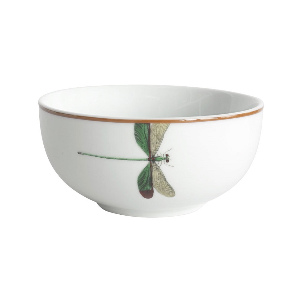 Bowl Pequenos Voadores Libélula Branco e Verde