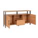 Buffet Amal 100% MDF 2 Portas 1 Gaveta Freijó e Preto