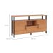 Buffet Amal 100% MDF 2 Portas 1 Gaveta Freijó e Preto