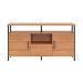 Buffet Amal 100% MDF 2 Portas 1 Gaveta Freijó e Preto