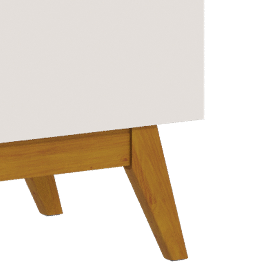 Buffet Aparador Mazza 3 Portas Branco e Cedro