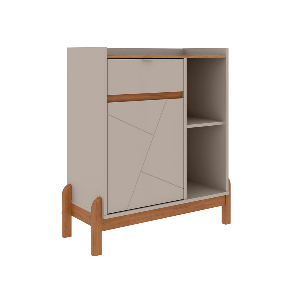 Buffet Bari 1 PT 1 GV Off White e Cedro