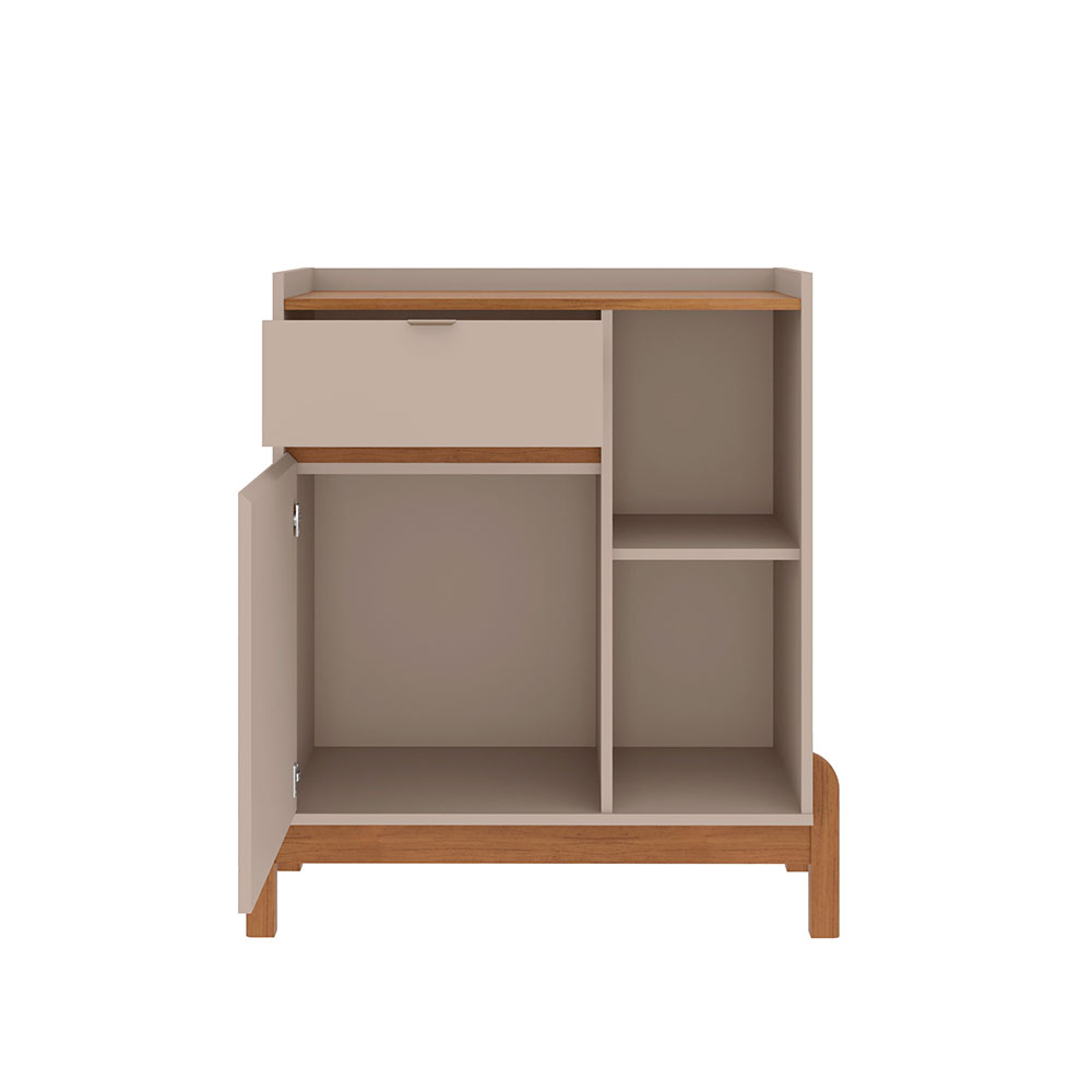Buffet Bari 1 PT 1 GV Off White e Cedro
