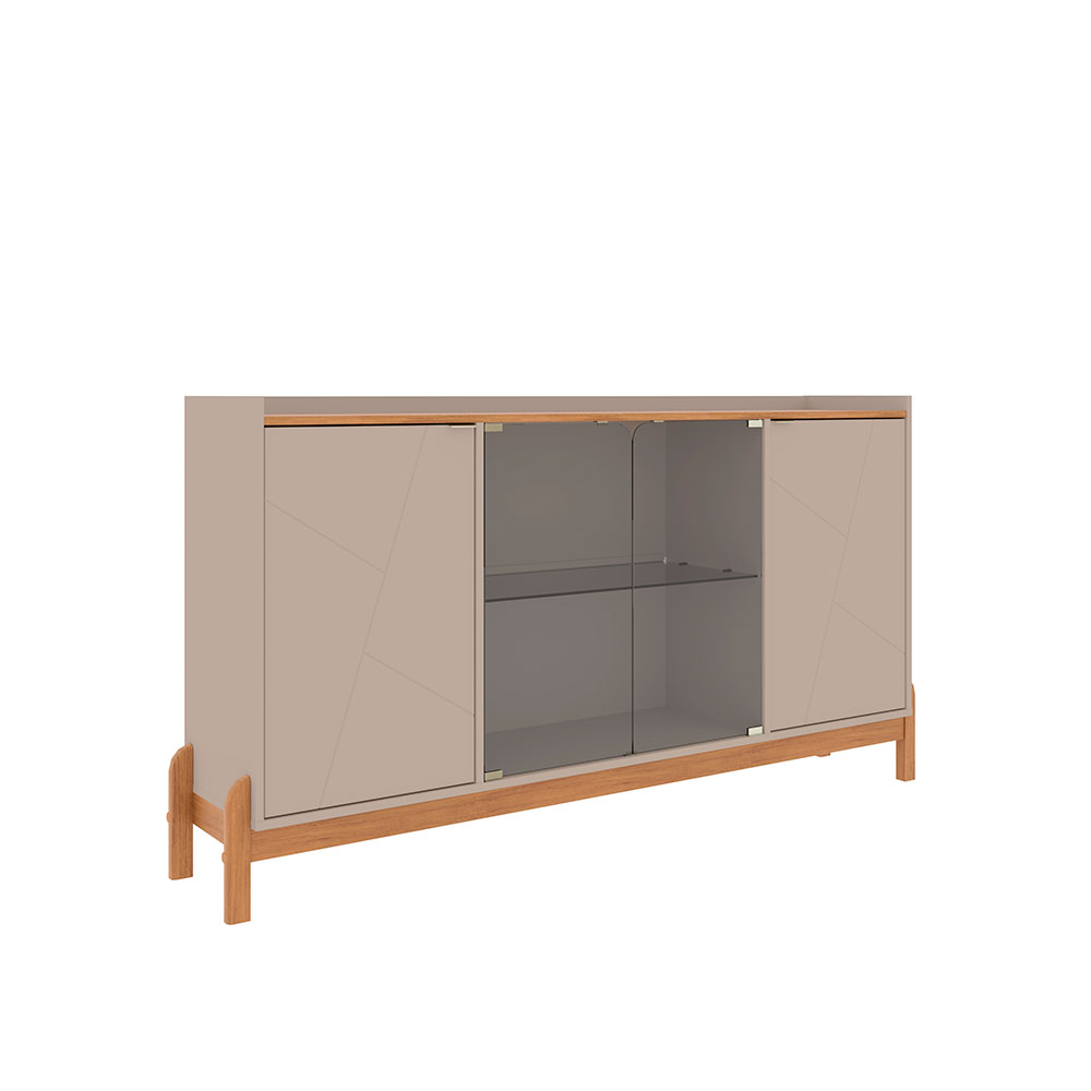 Buffet Bari 4 PT Off White e Cedro