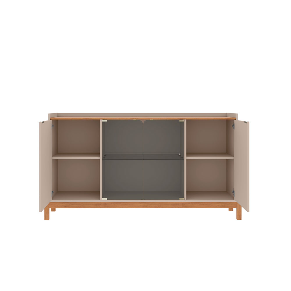 Buffet Bari 4 PT Off White e Cedro