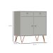 Buffet Ônix 2 PT 2 GV Off White e Cobre