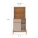 Buffet Cantinho do Café Bari 1 PT 1 GV Off White e Cedro