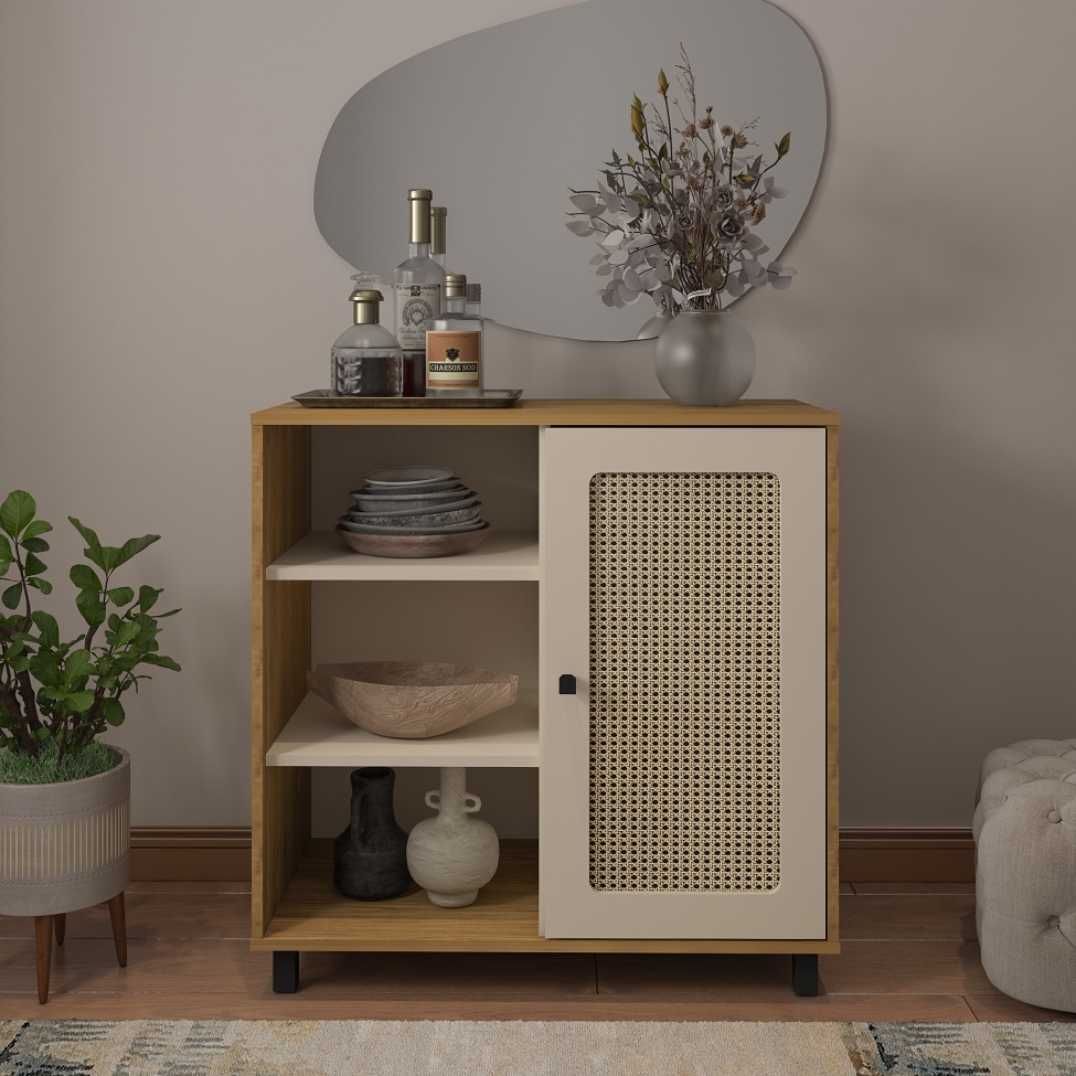 Buffet Charlotte 1 PT Carvalho e Off White