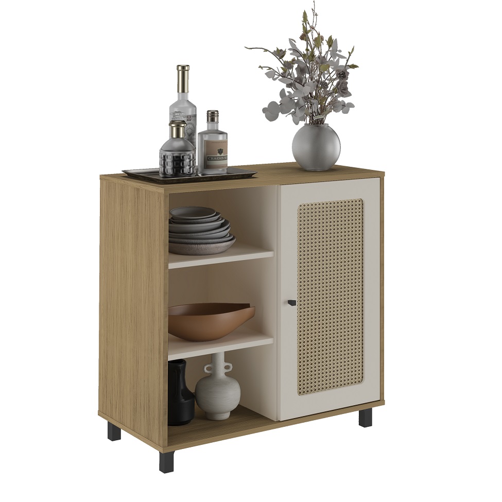 Buffet Charlotte 1 PT Carvalho e Off White