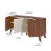 Buffet Elegance 4 PT Cedro e Off White
