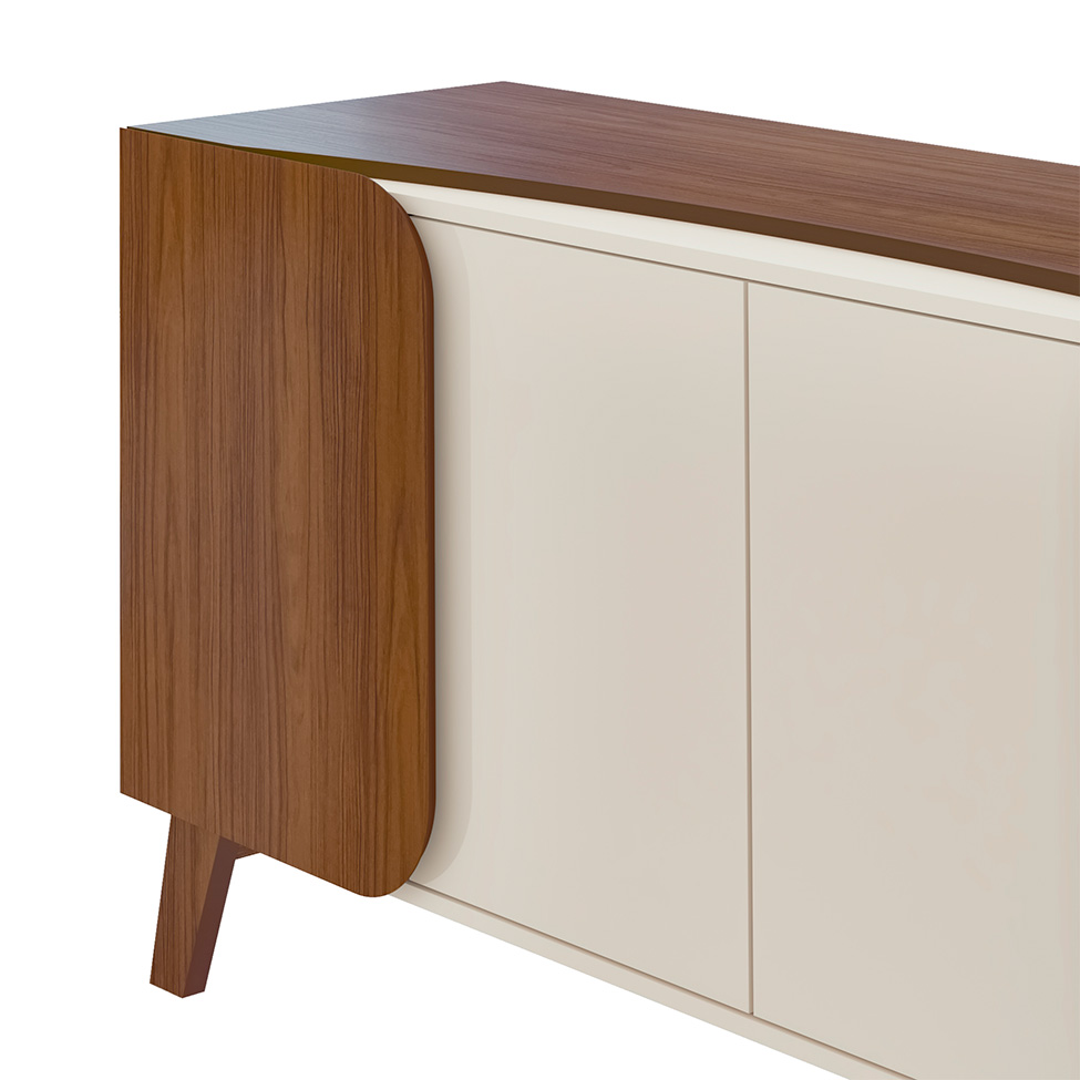 Buffet Elegance 4 PT Cedro e Off White