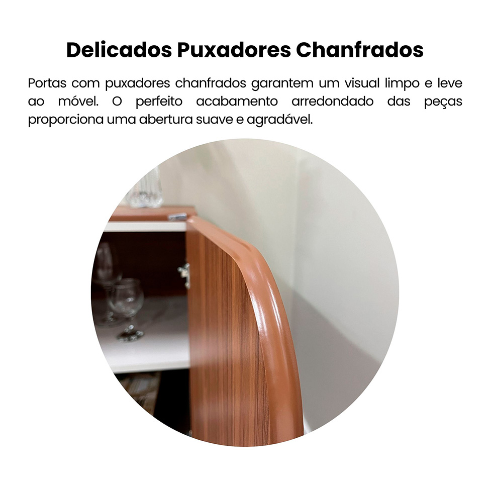 Buffet Elegance 4 PT Cedro e Off White