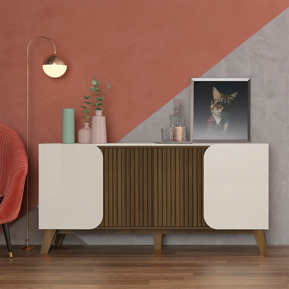 Buffet Elegance 4 PT Pinho e Off White