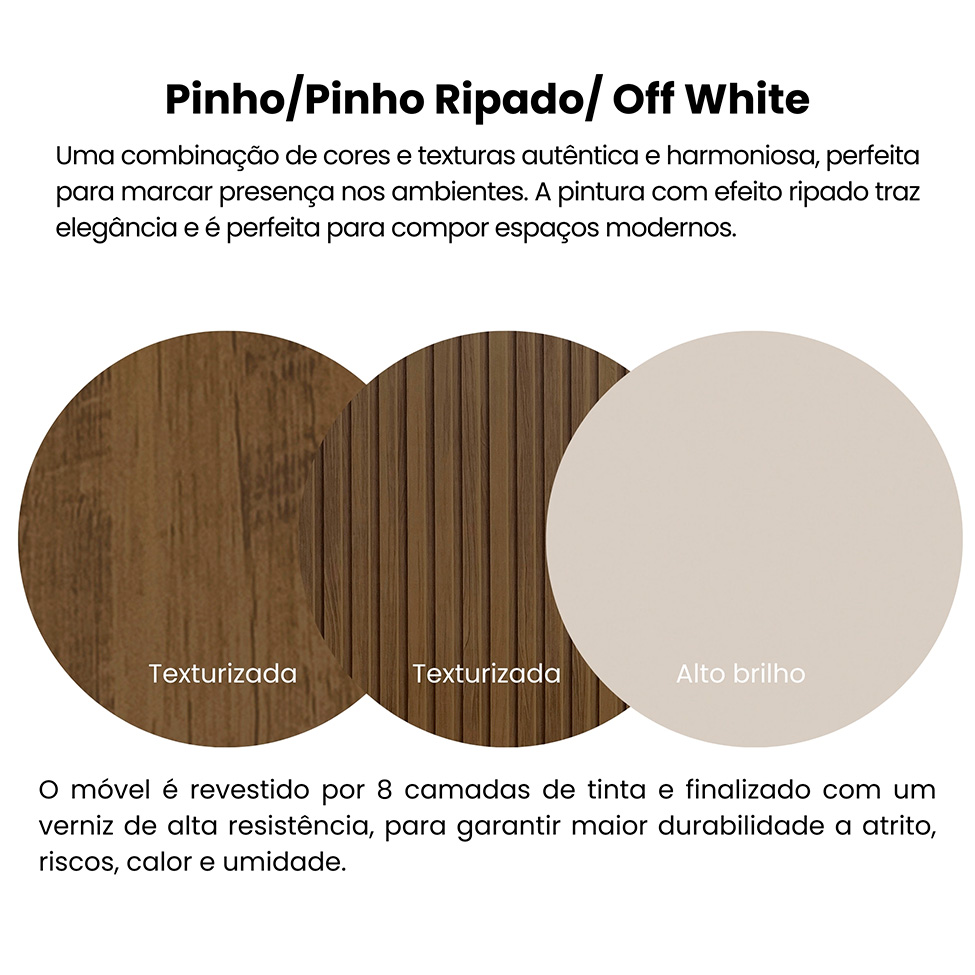 Buffet Elegance 4 PT Pinho e Off White