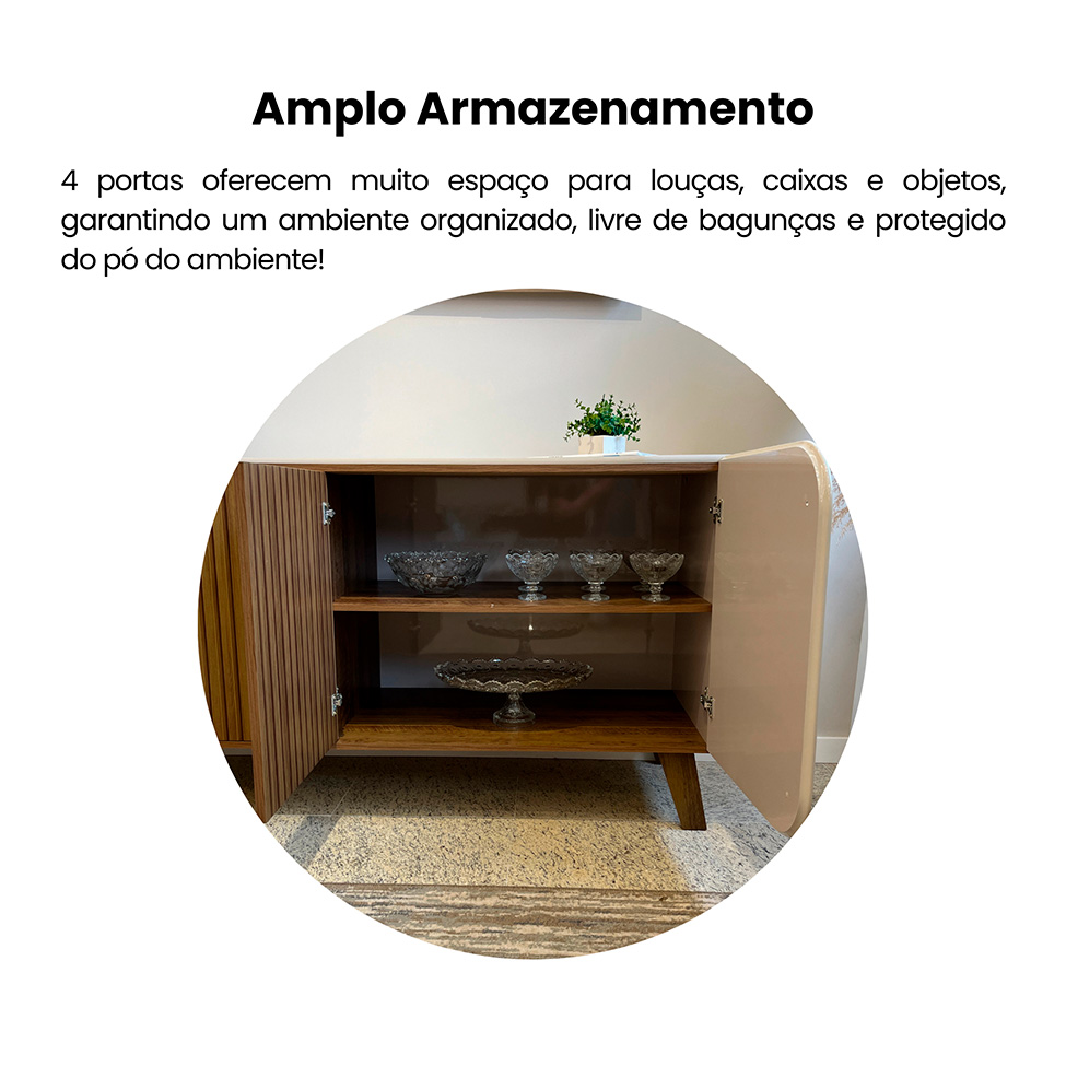 Buffet Elegance 4 PT Pinho e Off White