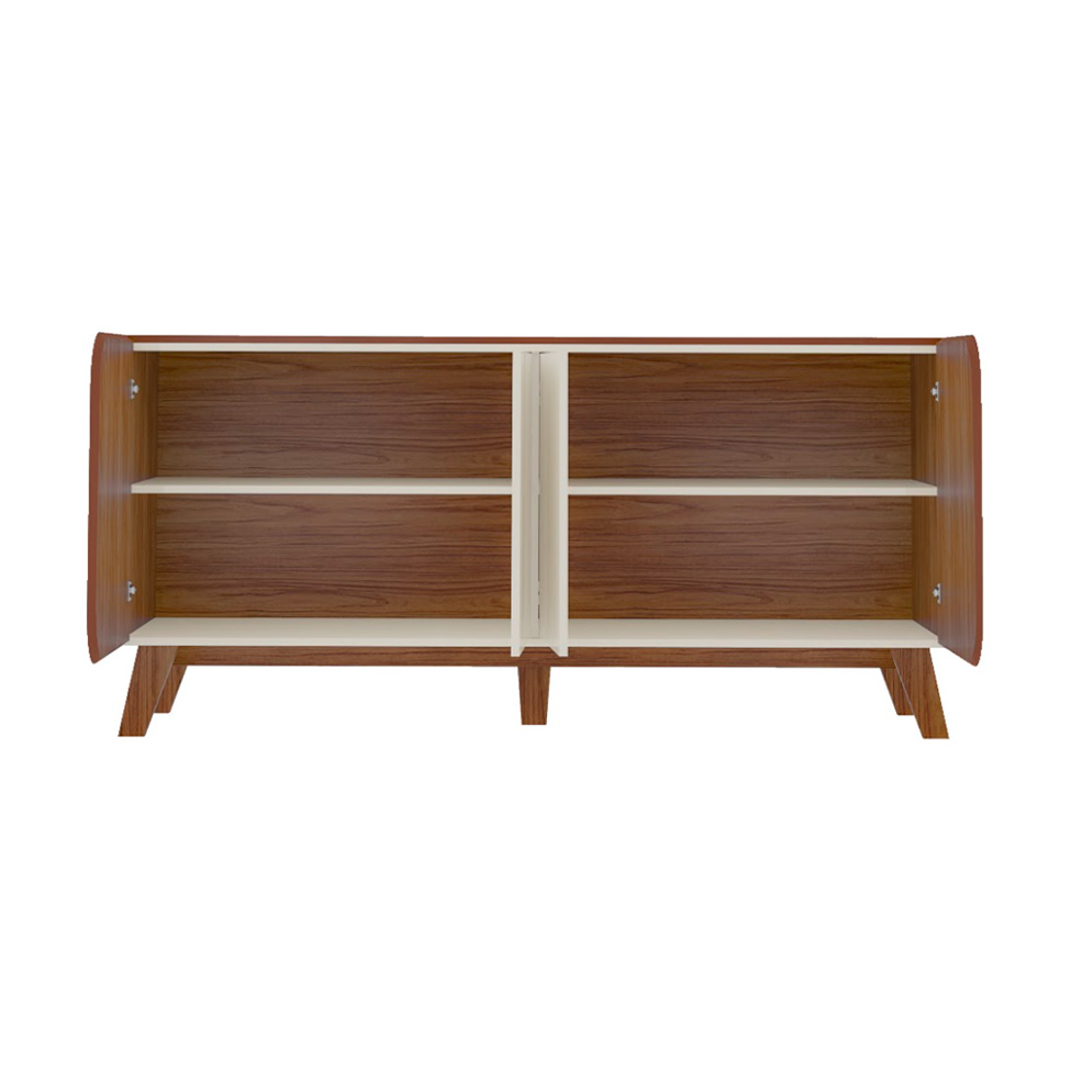 Buffet Elegance 4 Portas Cedro e Off White
