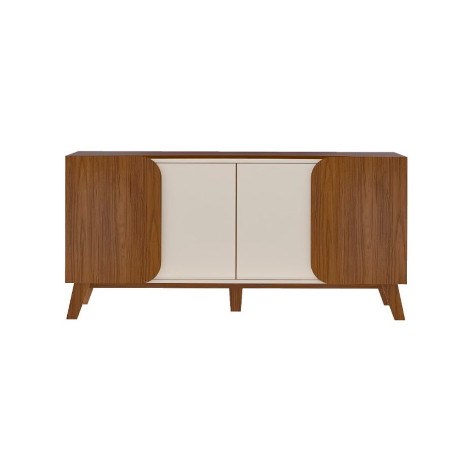 Buffet Elegance 4 Portas Cedro e Off White