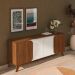 Buffet Elegance 4 Portas Cedro e Off White