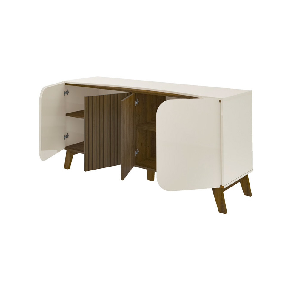 Buffet Elegance 4 Portas Pinho e Off White