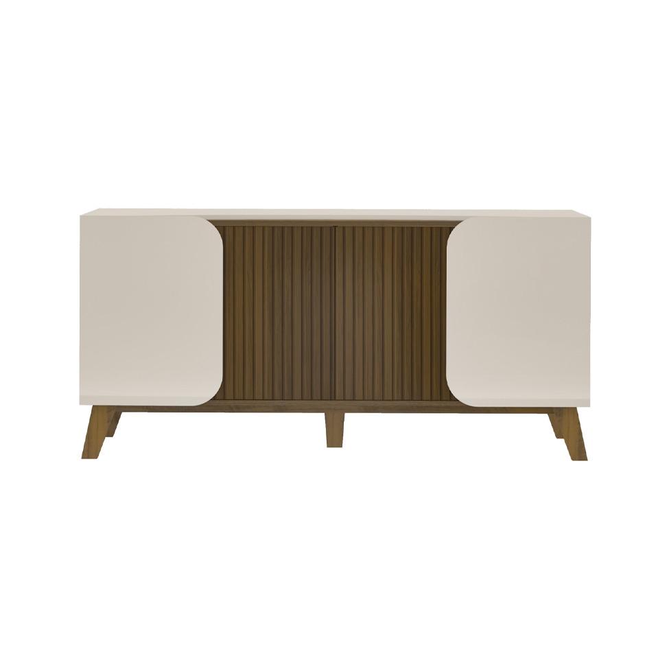 Buffet Elegance 4 Portas Pinho e Off White