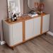 Buffet Eva 4 PT Off White e Cinamomo