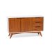Buffet Happy 2 Portas 3 Gavetas Off White e Garapa