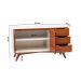 Buffet Happy 2 Portas 3 Gavetas Off White e Garapa