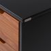 Buffet Happy 2 Portas 3 Gavetas Preto e Garapa