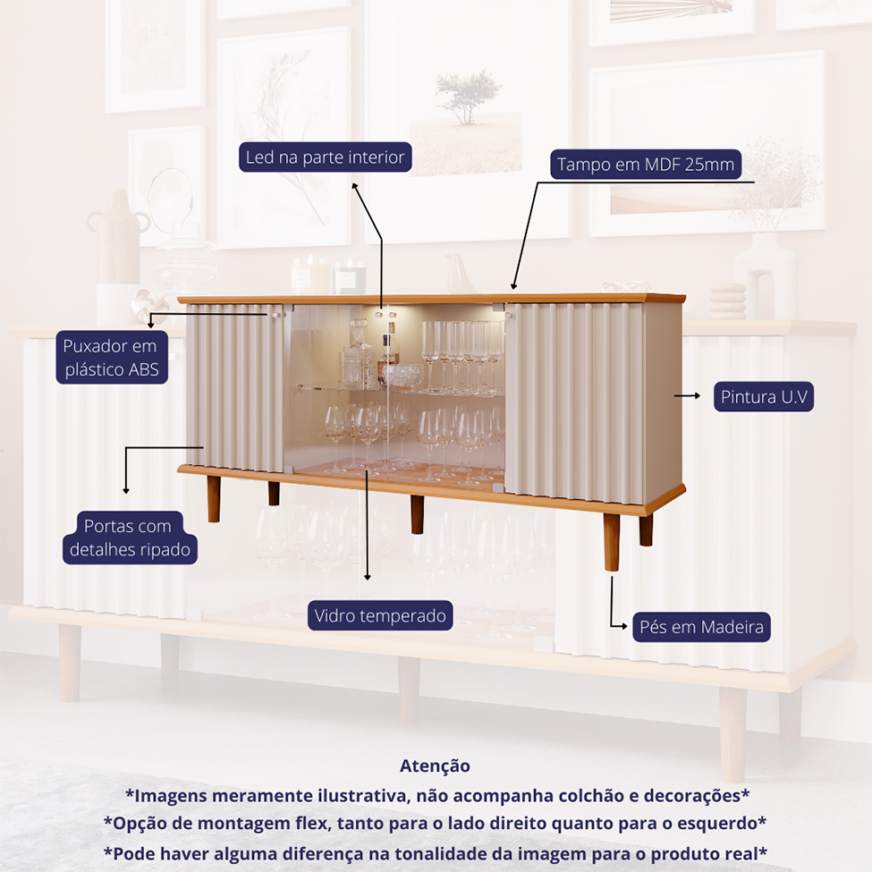 Buffet Janice 4 PT Nature e Off White