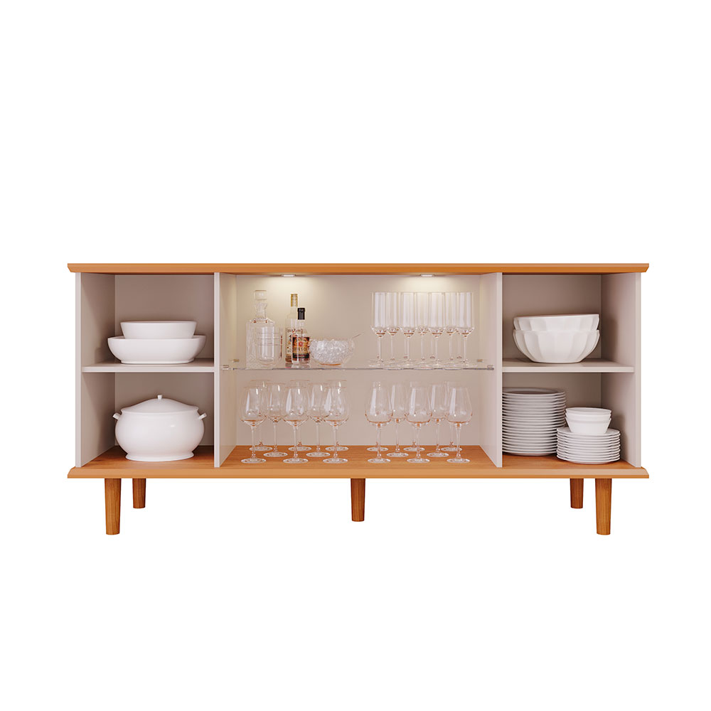 Buffet Janice 4 PT Off White e Cinamomo