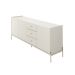 Buffet Jasper 3 Portas 3 Gavetas Off White e Champanhe